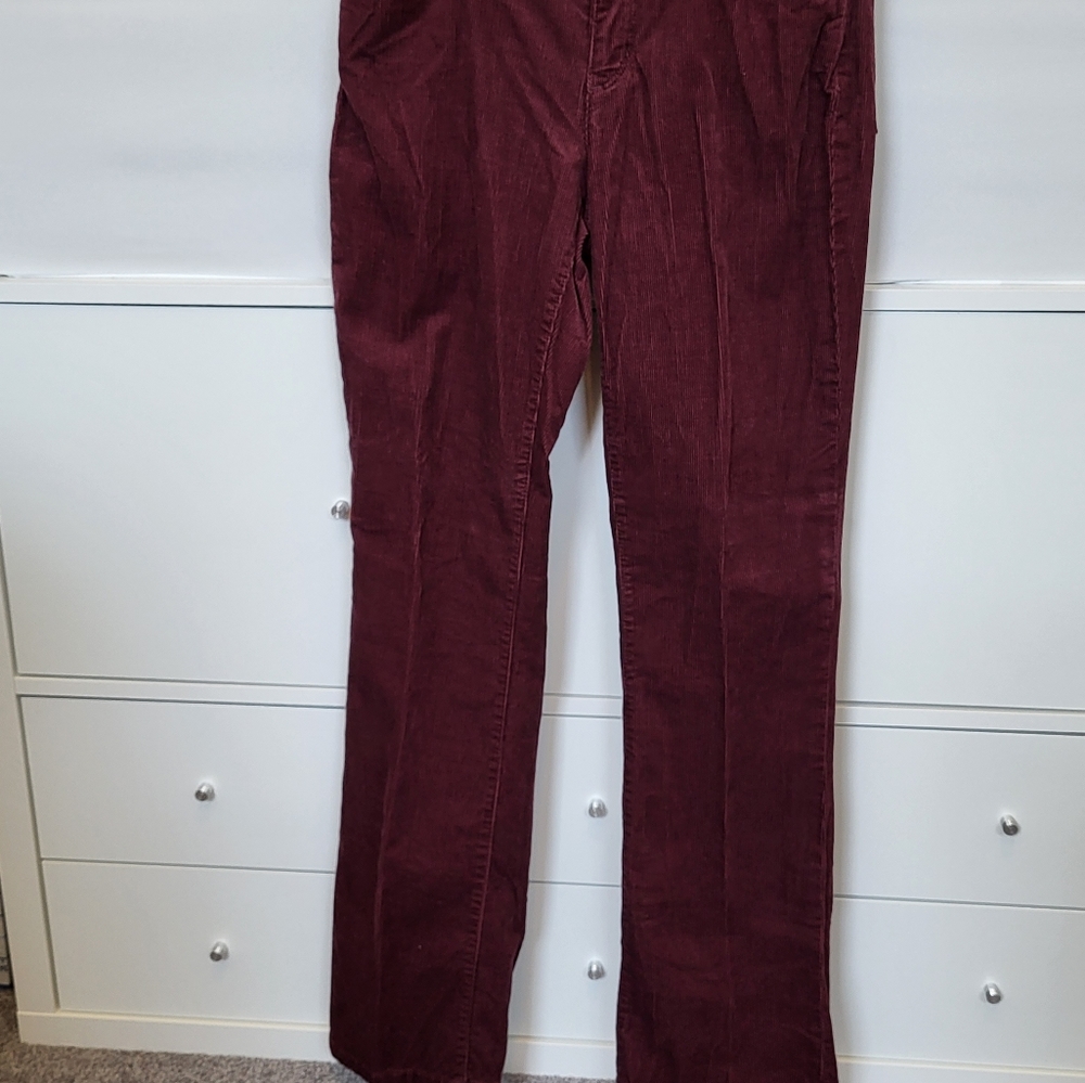 Lands End pants Corduroy Burgundy/Wine colored Size 2